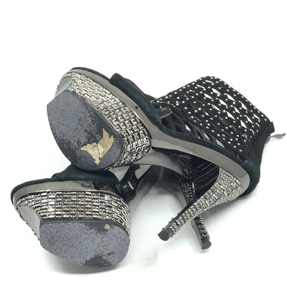 CHINESE LAUNDRY SILVER RHINESTONE PLATFORM HEEL - Picture 7 of 8